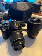 Nikon D5000 + 18-55 + 55-200, Ophalen, Zo goed als nieuw, Nikon