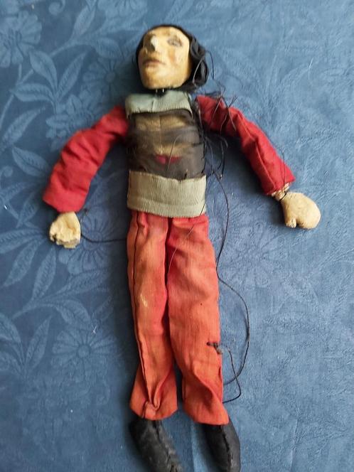antieke pop, hout, metaal, papier-maché, Antiek en Kunst, Curiosa en Brocante, Ophalen