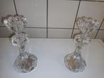Set van 2 vintage Mikasa pirouette kandelaars te koop, Ophalen of Verzenden, Kristal
