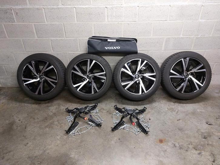 Set winterwielen Volvo V90, Autos : Pièces & Accessoires, Pneus & Jantes, Jante(s), Pneus hiver, Enlèvement