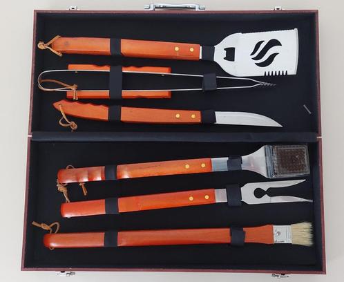 Barbequeset 6-delig, Tuin en Terras, Barbecue-accessoires, Zo goed als nieuw, Ophalen