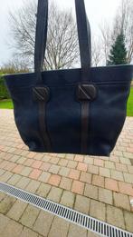 Sac Delvaux vintage en cuir bleu marine, Ophalen of Verzenden, Gebruikt, Blauw, Schoudertasje