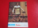 wielerkaart 1972 team  flandria eric de vlaeminck signe, Verzenden, Zo goed als nieuw
