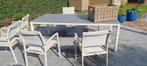 AZUR  tuinset: tafel : 220 x 110cm , 6 stoelen, geen schade, Ophalen, Gebruikt, 6 zitplaatsen, Tuinset