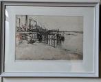 Averhals Georges - ets - "Schelde Kallebeek" Antwerpen, Antiek en Kunst, Kunst | Etsen en Gravures, Ophalen of Verzenden