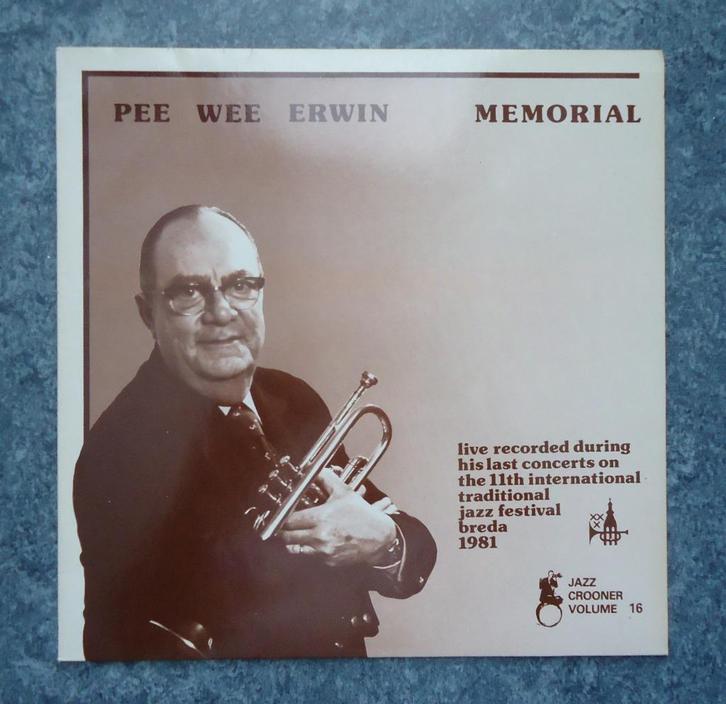 Te koop het album Memorial van Pee Wee Erwin., Cd's en Dvd's, Vinyl | Jazz en Blues, Zo goed als nieuw, Jazz, 1980 tot heden, 12 inch