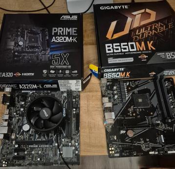 Asus PRIME A320M-K + Gigabyte B550M K – lees beschrijving beschikbaar voor biedingen