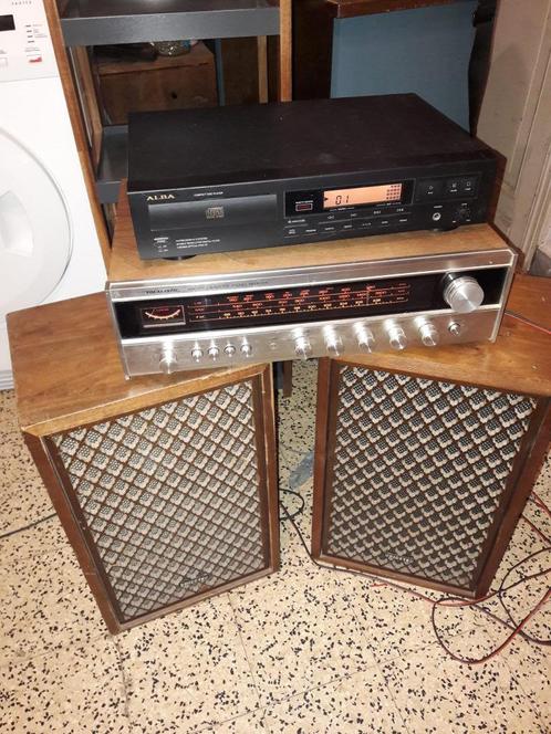 Ensemble audio récepteur stereo + 2 enceintes + lecteur cd, Audio, Tv en Foto, Luidsprekerboxen, Ophalen of Verzenden