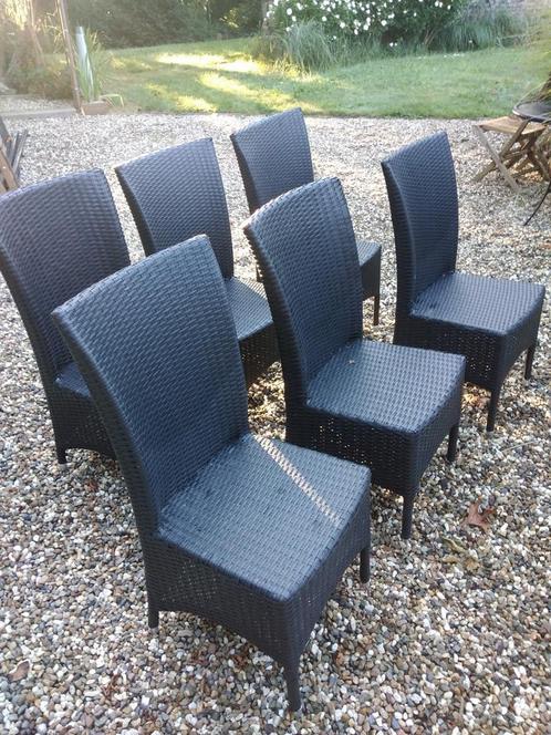 6 rieten stoelen voor binnen of buiten, Huis en Inrichting, Stoelen, Zo goed als nieuw, Vijf, Zes of meer stoelen, Riet of Rotan
