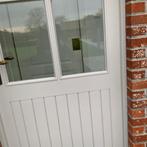 Houten deur met dubbel glas, Ophalen, Gebruikt, Buitendeur, 200 tot 215 cm