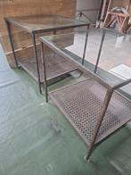 salontafels, Huis en Inrichting, Tafels | Salontafels, Ophalen, Gebruikt, Vierkant, Metaal