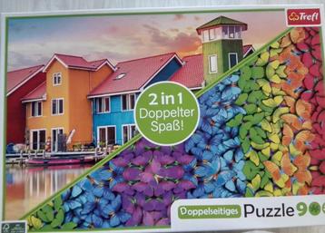 2 Puzzles de 900 pièces 2 en 1 beschikbaar voor biedingen