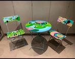 Terrasset 1 tafel en 2 stoelen Pylones, Ophalen, Gebruikt, Metaal