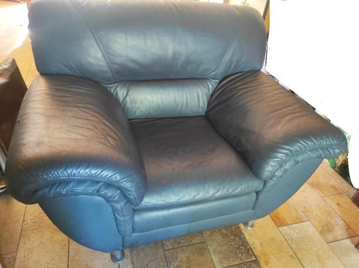 Fauteuil en cuir souple, Maison & Meubles, Fauteuils, Cuir, 100 à 125 cm, 75 à 100 cm, Enlèvement