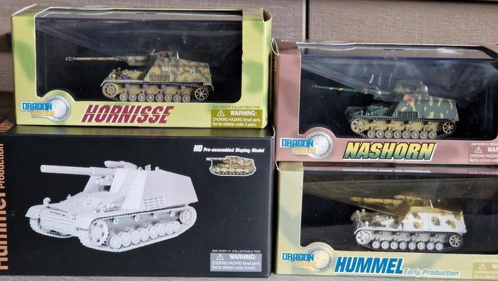 Chars Dragon Armor Hummel Hornisse Nashorn tank blindé 1/72, Collections, Objets militaires | Seconde Guerre mondiale, Armée de terre