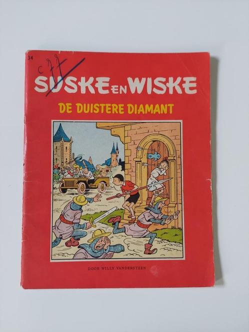 Suske en Wiske 34 De duistere Diamant 1st Druk 1958, Livres, BD, Comme neuf, Une BD, Enlèvement ou Envoi