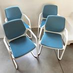 4x Wilkhahn 186/3 stoelen in perfecte staat!, Blauw, Vier, Design, Metaal