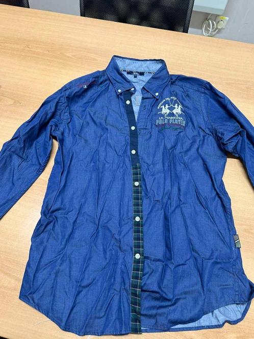 LA MARTINA hemd maat L, Kleding | Heren, Overhemden, Zo goed als nieuw, Halswijdte 41/42 (L), Blauw, Ophalen of Verzenden