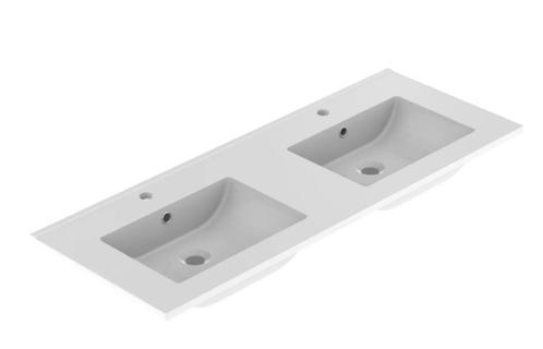 Allibert Dubbele Wastafel in keramiek, Doe-het-zelf en Bouw, Sanitair, Nieuw, Wastafel, Ophalen