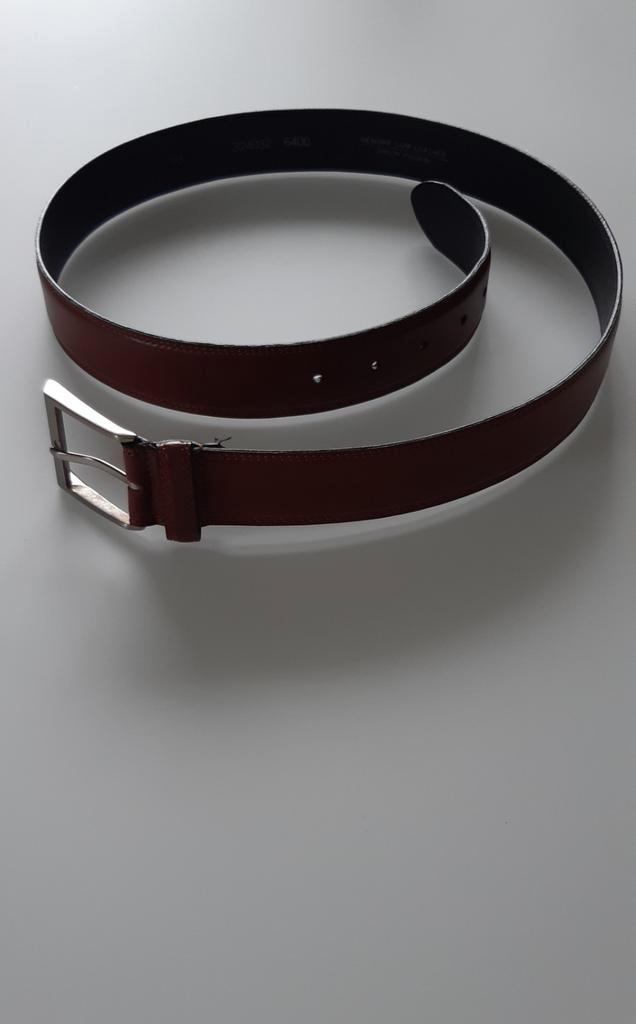 Stijlvolle Bruine Lederen Riem van SF, Kleding | Heren, Riemen en Ceintuurs, Zo goed als nieuw, Ophalen of Verzenden