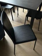 Perfecta 4 x Chaises Noir (Grinta), Maison & Meubles, Chaises, Comme neuf, Enlèvement, Cuir, Quatre
