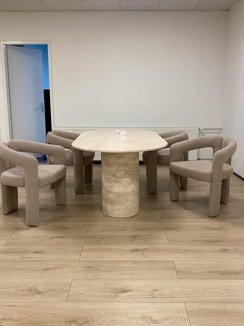 Travertine eettafel, Huis en Inrichting, Complete eetkamers, Nieuw, Ophalen of Verzenden