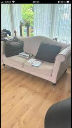 Fijn bankstel 2 en 3 zits in nette staat, kleur beige, Huis en Inrichting, Ophalen, Gebruikt, Overige maten, Rechte bank