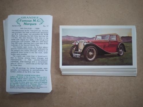 Famous M.G. Marques complete set 28 chromos auto's 1981, Verzamelen, Foto's en Prenten, Overige onderwerpen, 1980 tot heden, Ophalen of Verzenden