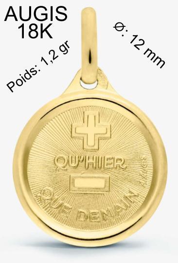 Médaille d'amour AUGIS L'Originale Mini en or 18K, NEUVE, Bijoux, Sacs & Beauté, Pendentifs, Neuf, Or, Or, Autres représentations