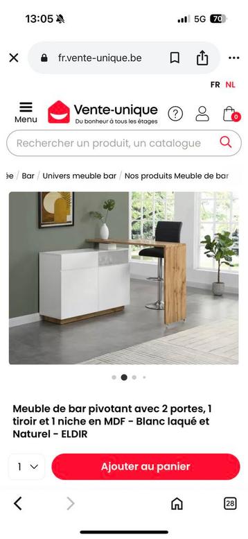 Meuble de bar pivotant beschikbaar voor biedingen