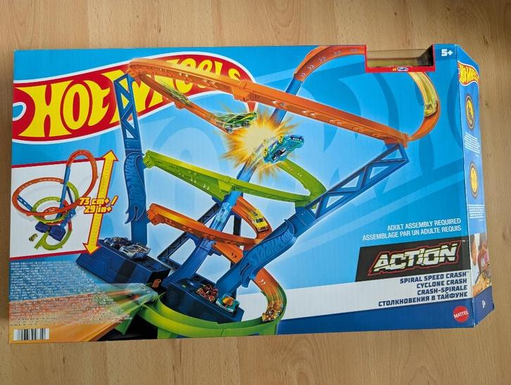 Hot Wheels Action Hyper-Speed Crash, Kinderen en Baby's, Speelgoed | Racebanen, Zo goed als nieuw, Hot Wheels, Ophalen
