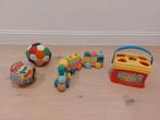 Speelgoedset houten trein, vormenkubus en 2 ballen, Ophalen of Verzenden, Zo goed als nieuw