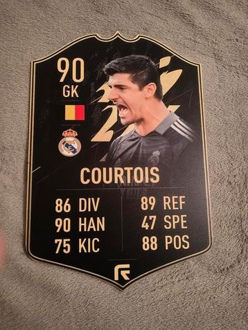 Voetbalkaartje (37cmx25cm) - Thibaut Courtois / Real Madrid beschikbaar voor biedingen