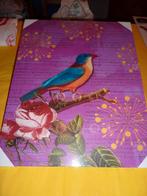 Cadre Oiseau 40cm x 50cm & Déco Stickers Effet 3D, Enlèvement, Neuf