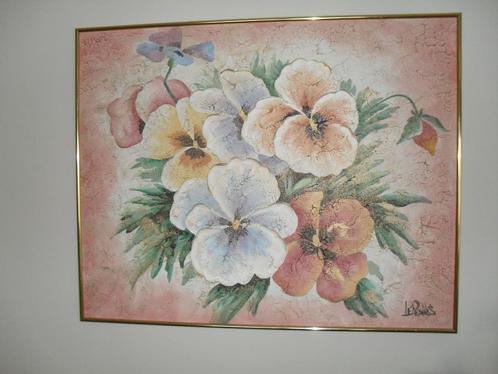 Groot retro schilderij, Huis en Inrichting, Woonaccessoires | Wanddecoraties, Gebruikt, Ophalen