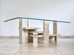 Willy Ballez coffee table - Vintage travertine salontafel, Enlèvement
