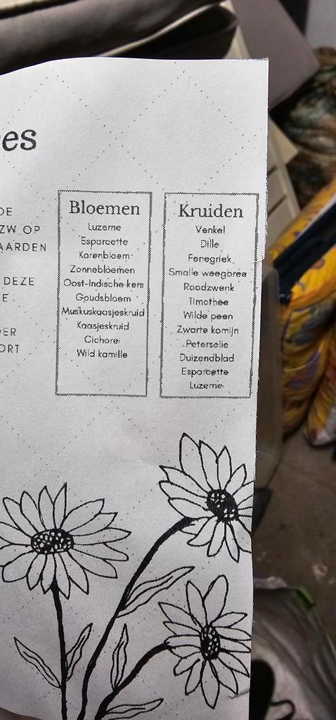 Bloemen en kruidenzaadjes, Animaux & Accessoires, Box & Pâturages