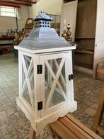 Grote kaarsenhouder in landelijke stijl, Huis en Inrichting, Woonaccessoires | Kandelaars en Kaarsen, Ophalen, 25 tot 50 cm, Wit