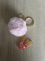 Mooie sleutelhanger V roze/goud, Ophalen of Verzenden, Zo goed als nieuw