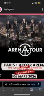 Indochine tour arena Paris 03/03/26 en fosse 2 places, Tickets & Billets