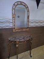 Bruine marmeren gangconsole., Huis en Inrichting, Ophalen of Verzenden, Gebruikt