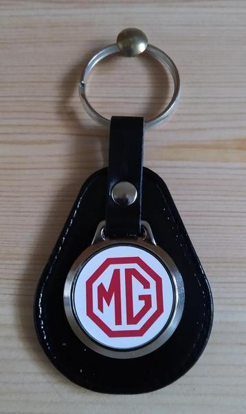 MG sleutelhanger. Zwart leer beschikbaar voor biedingen