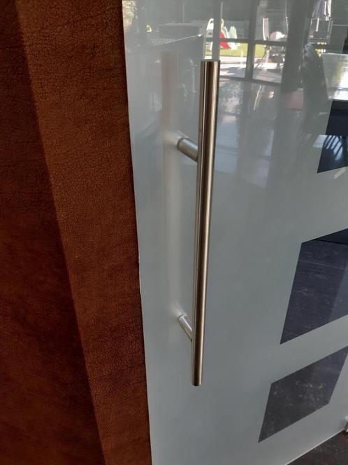 Deurgrepen inox (4 paar), Doe-het-zelf en Bouw, Hang- en Sluitwerk, Zo goed als nieuw, Klink of Kruk, Inox, Ophalen of Verzenden