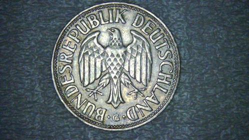 1 Deutsche Mark 1961 G Duitsland, Postzegels en Munten, Munten | Europa | Niet-Euromunten, Duitsland, Ophalen of Verzenden