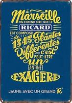 Reclamebord vintage Ricard pastis 4 - mancave poolhouse new, Verzamelen, Ophalen of Verzenden, Zo goed als nieuw, Reclamebord