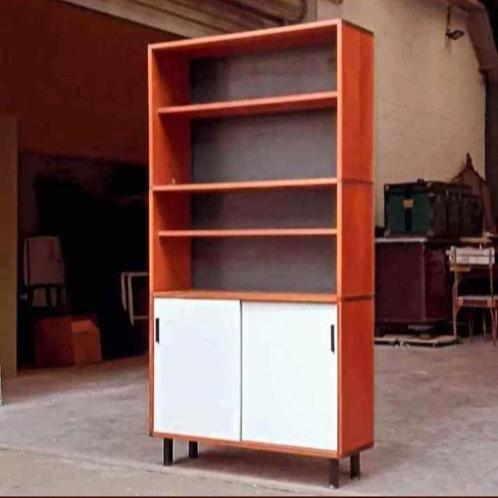 Highboard Sideboard vintage bibliothèque Cees Braakman 1960', Huis en Inrichting, Kasten | Boekenkasten, Zo goed als nieuw, Metaal