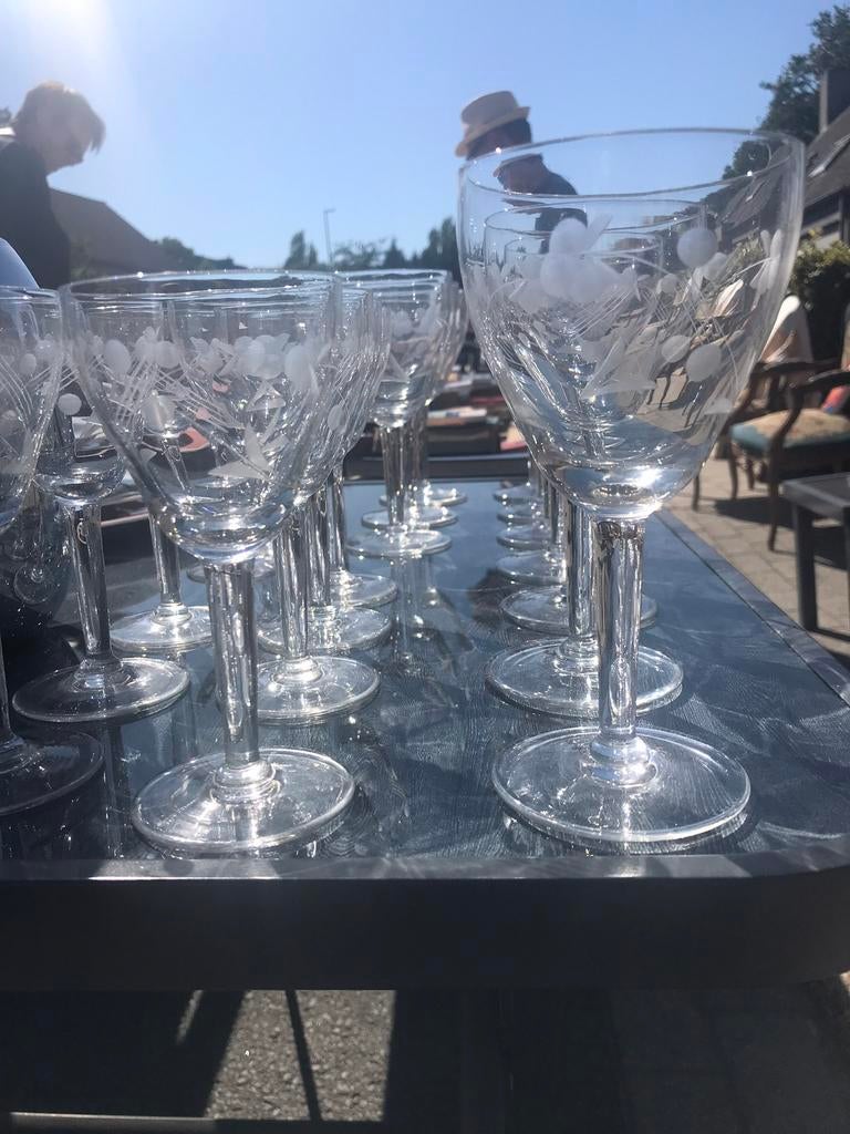 Glasservies 6 personen, Ophalen, Gebruikt