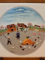 DESSOUS DE PLAT AU DÉCOR NAÏF DE LAPLAU, 18x18, Ophalen