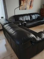 Zwart leder - W.Schillig - Top Interieur Izegem, Huis en Inrichting, Ophalen, Gebruikt