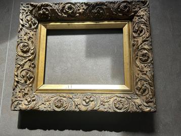 Antieke fraaie houten barok kader 50cm/40cm beschikbaar voor biedingen